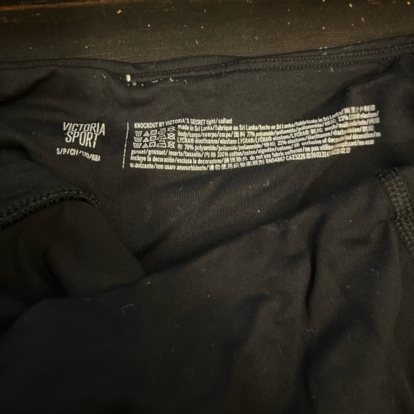 Victoria’s Secret Sport Leggings with Sheer Panel and Drawstring, Size Small - Picture 7 of 7